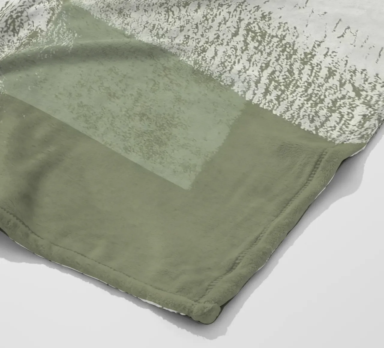 Surfaces | Minimal Abstract in Olive and Sage Green coperta in pile da sabidussi