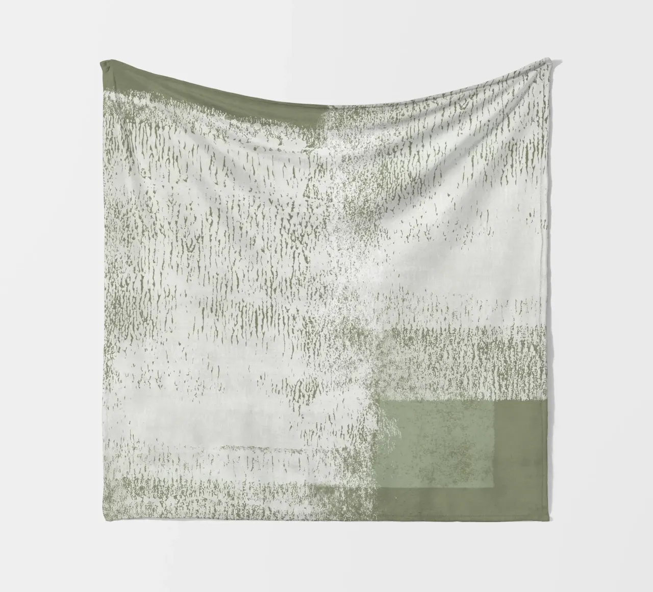 Surfaces | Minimal Abstract in Olive and Sage Green coperta in pile da sabidussi