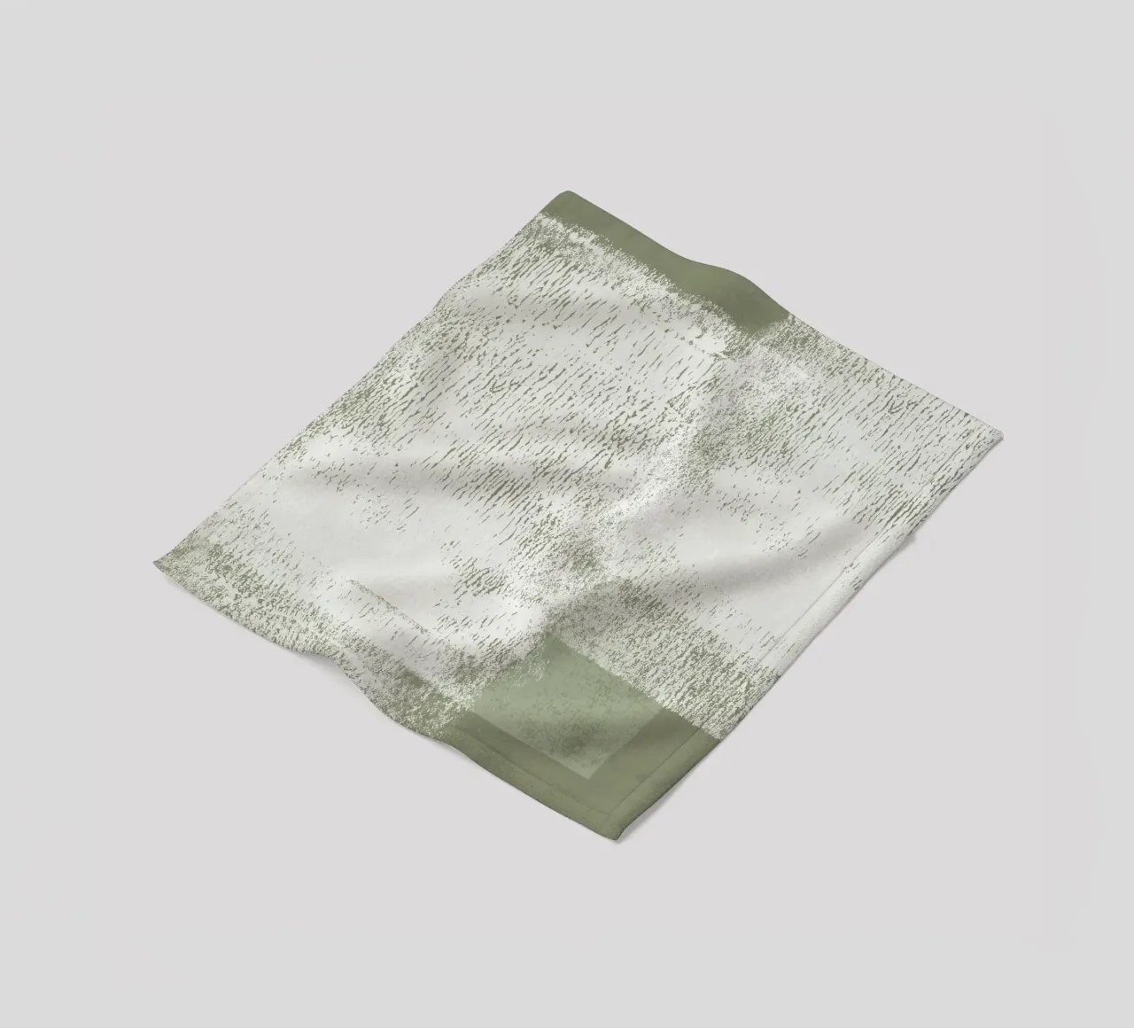 Surfaces | Minimal Abstract in Olive and Sage Green coperta in pile da sabidussi