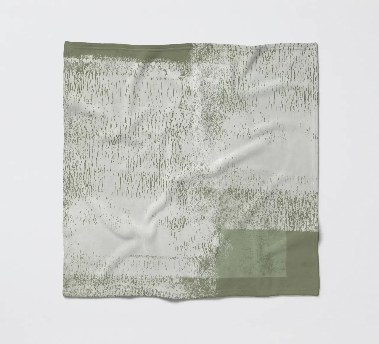 Surfaces | Minimal Abstract in Olive and Sage Green coperta in pile da sabidussi