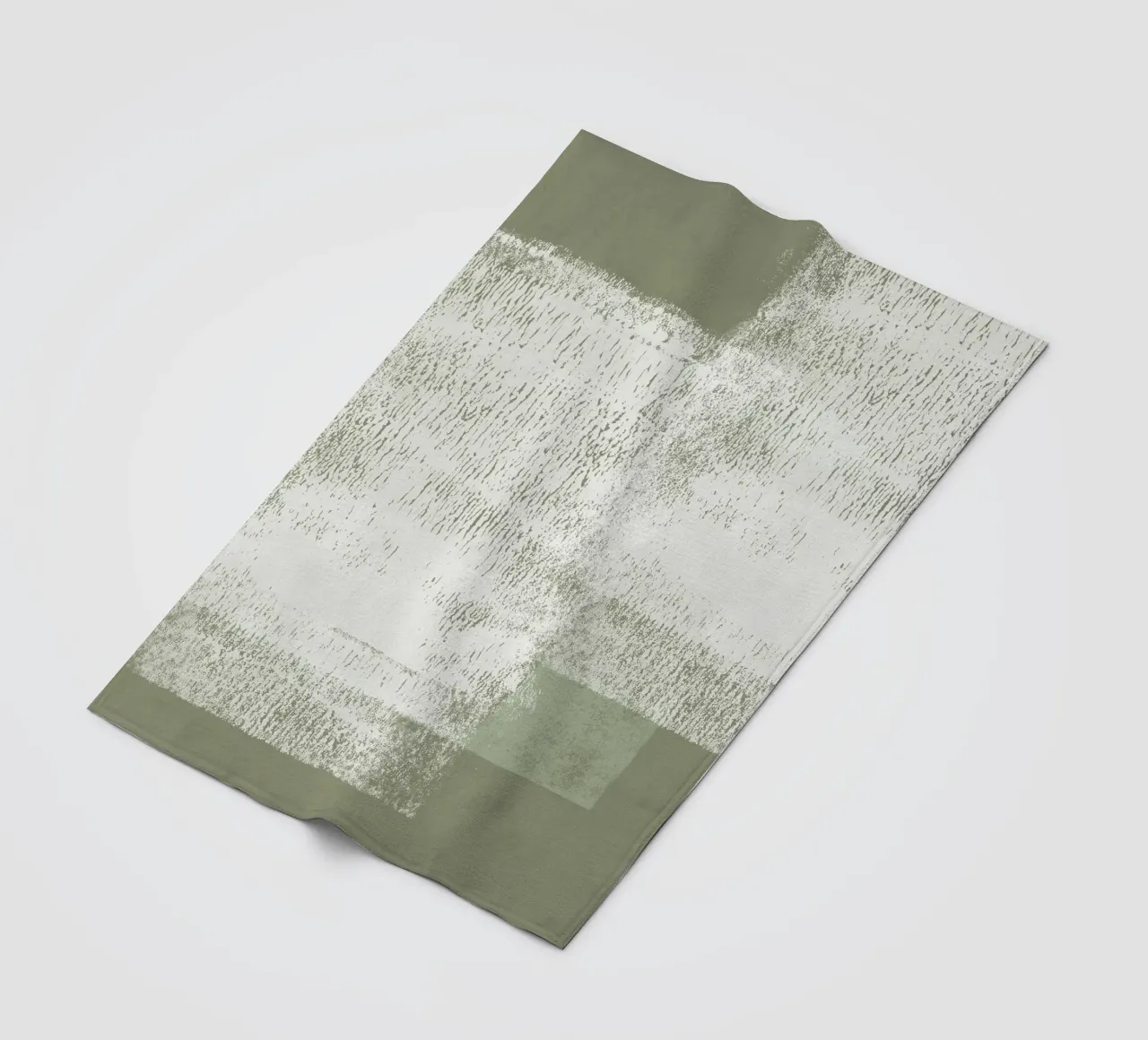 Surfaces | Minimal Abstract in Olive and Sage Green Fleecedecke von sabidussi
