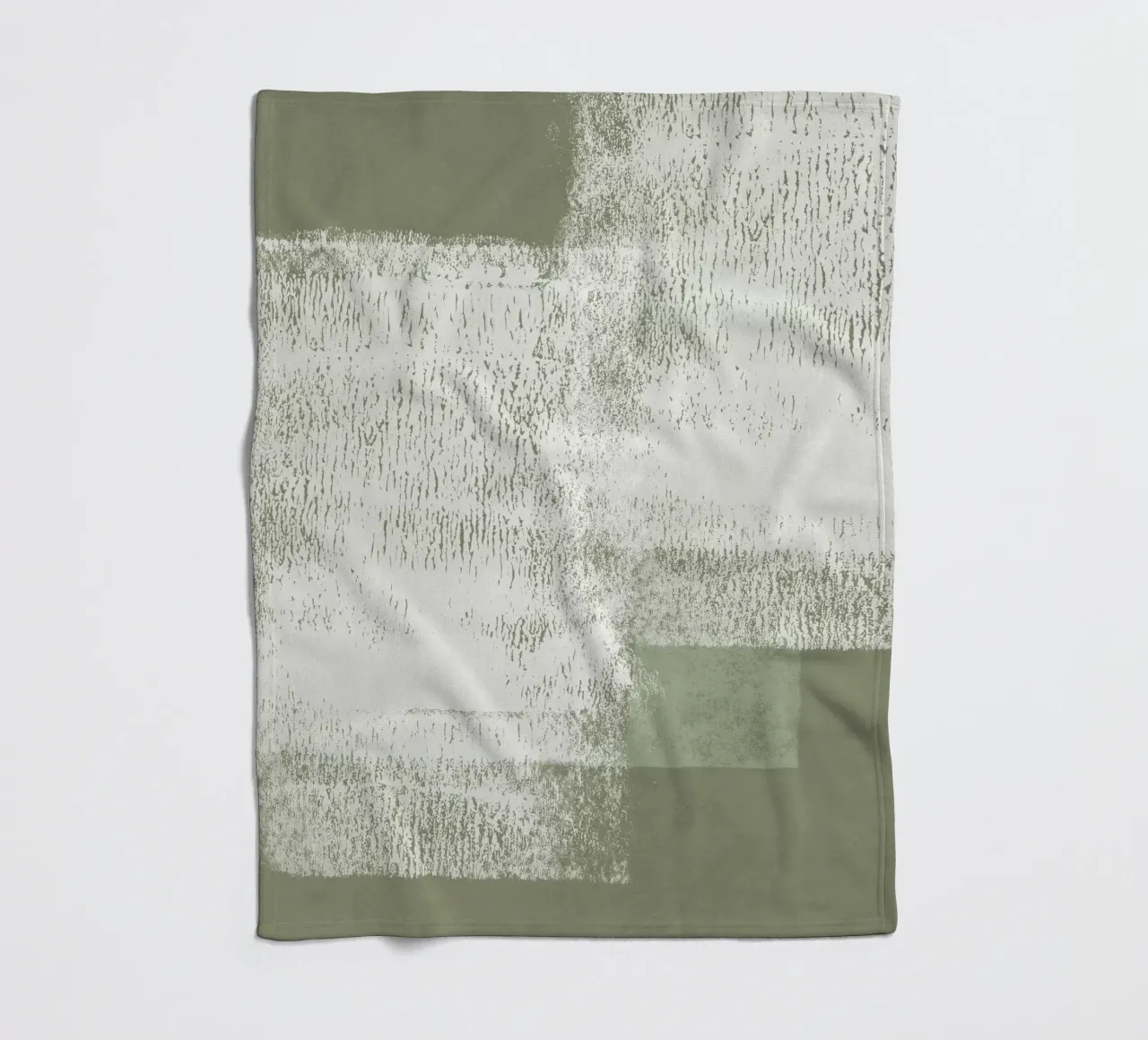 Surfaces | Minimal Abstract in Olive and Sage Green Fleecedecke von sabidussi