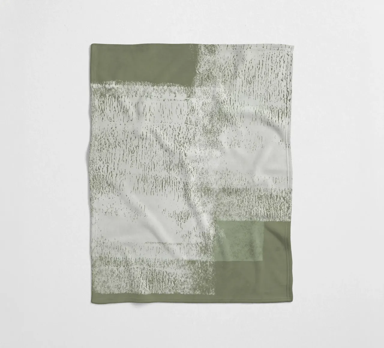 Surfaces | Minimal Abstract in Olive and Sage Green coperta in pile da sabidussi