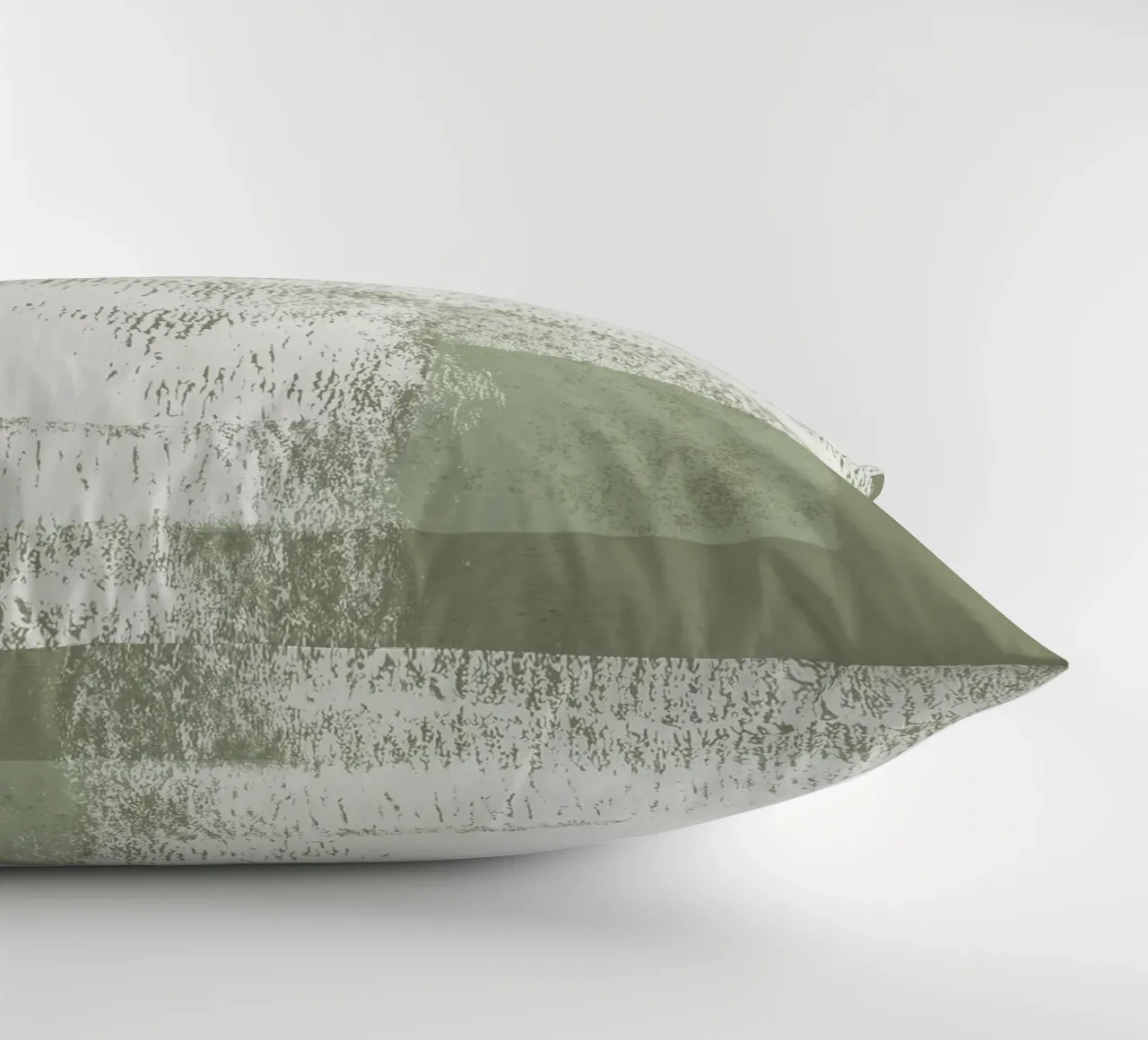 Surfaces | Minimal Abstract in Olive and Sage Green cuscino da sabidussi