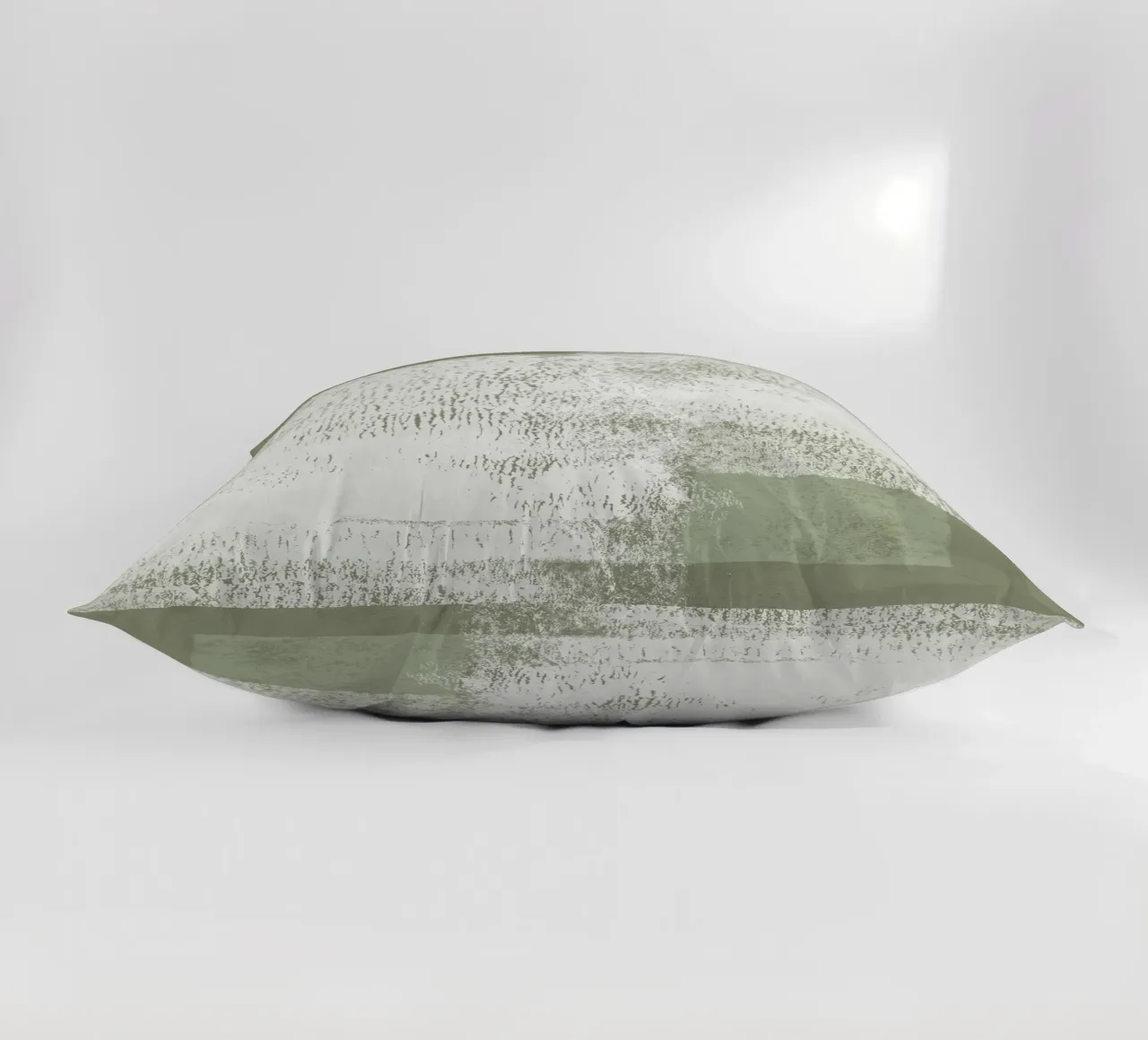 Surfaces | Minimal Abstract in Olive and Sage Green cuscino da sabidussi