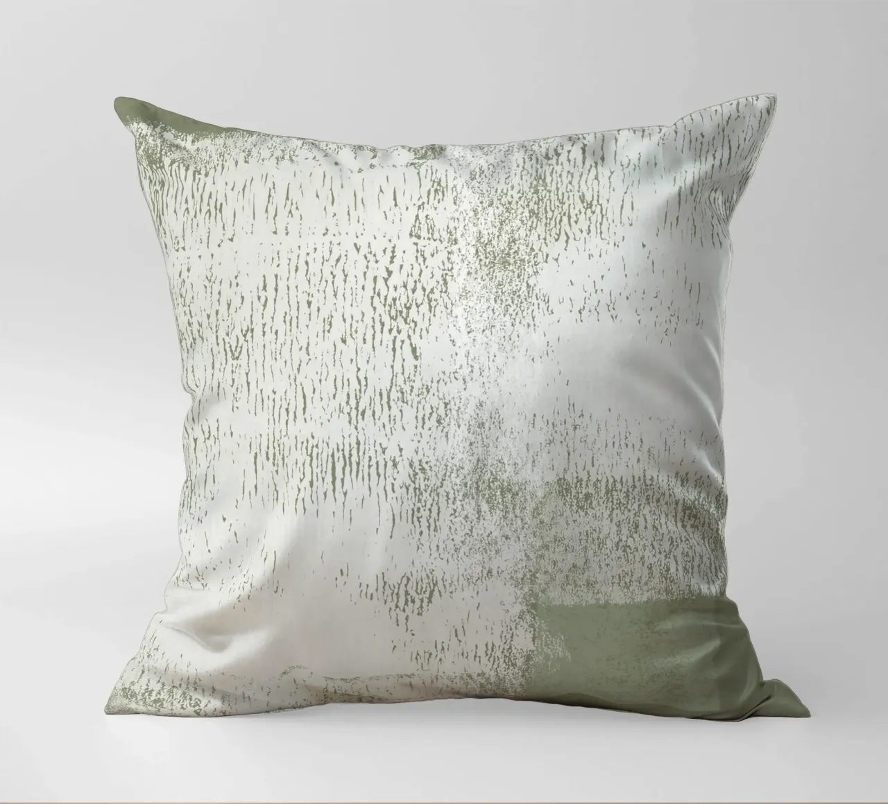 Surfaces | Minimal Abstract in Olive and Sage Green cuscino da sabidussi