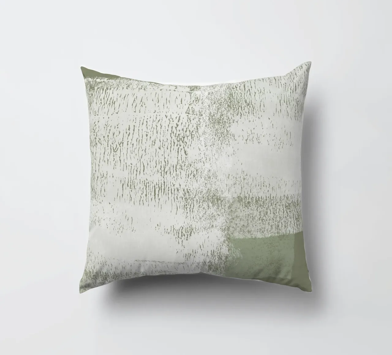 Surfaces | Minimal Abstract in Olive and Sage Green cuscino da sabidussi