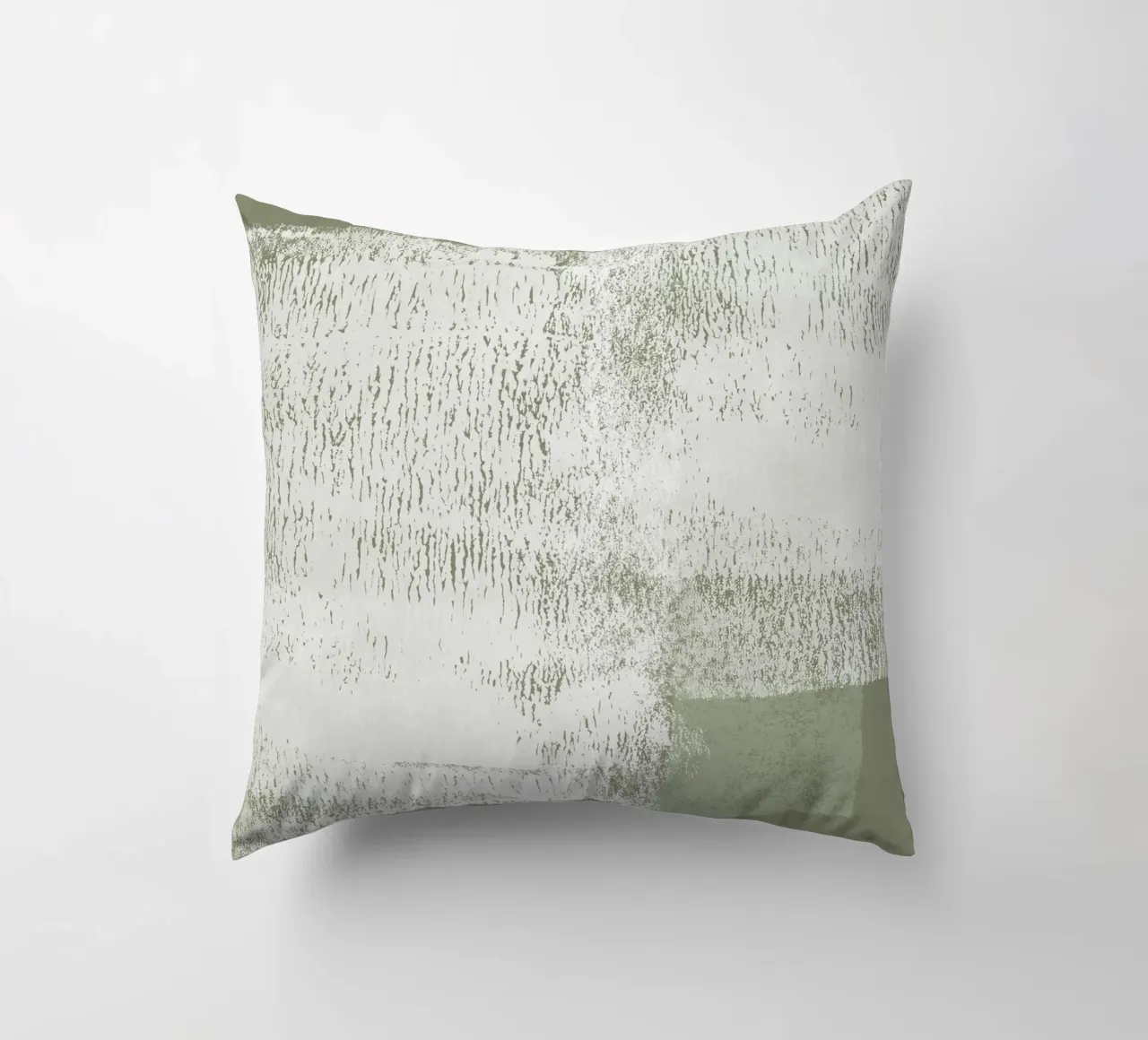 Surfaces | Minimal Abstract in Olive and Sage Green cuscino da sabidussi