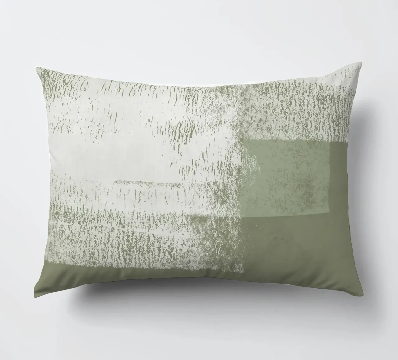 Surfaces | Minimal Abstract in Olive and Sage Green cuscino da sabidussi