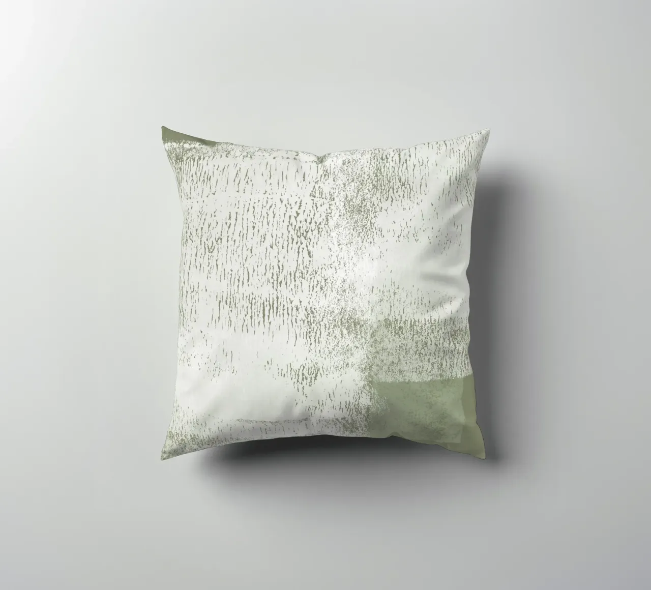 Surfaces | Minimal Abstract in Olive and Sage Green cuscino da sabidussi