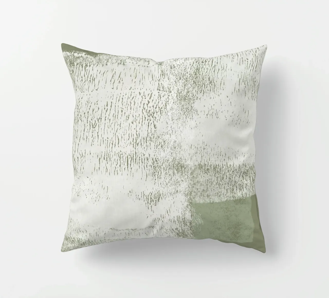 Surfaces | Minimal Abstract in Olive and Sage Green cuscino da sabidussi