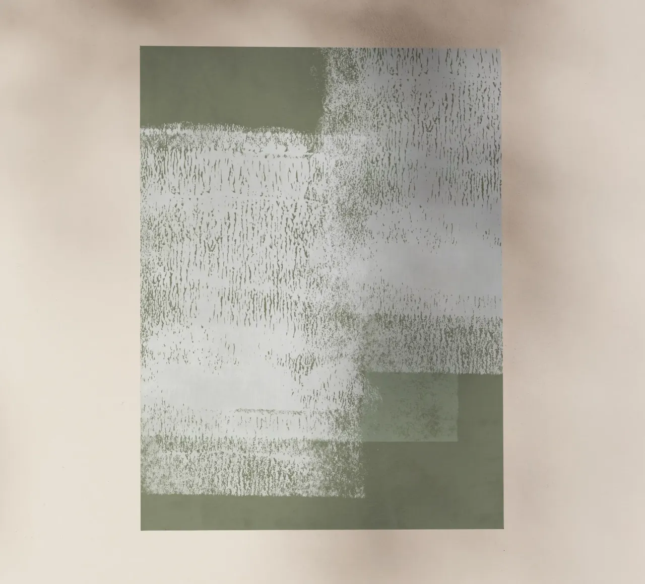 Surfaces | Minimal Abstract in Olive and Sage Green backlit folie van sabidussi