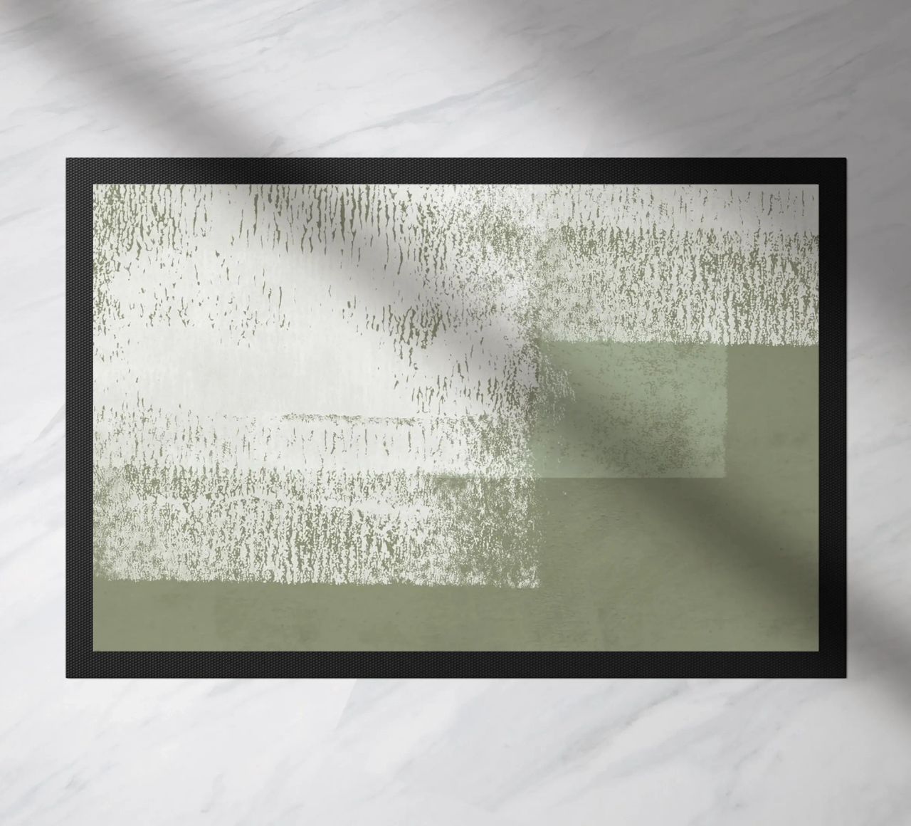 Surfaces | Minimal Abstract in Olive and Sage Green paillasson de sabidussi