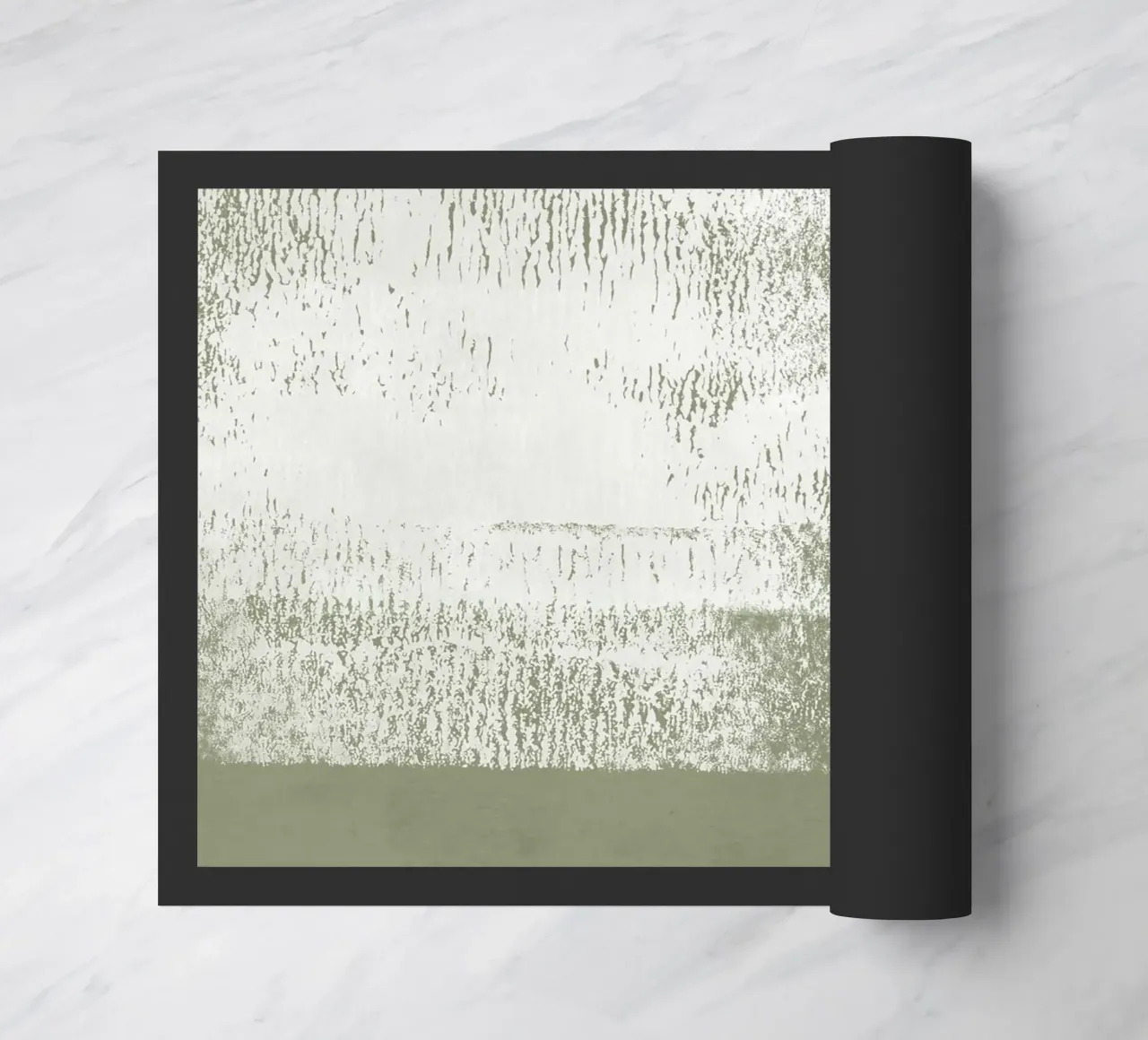 Surfaces | Minimal Abstract in Olive and Sage Green paillasson de sabidussi
