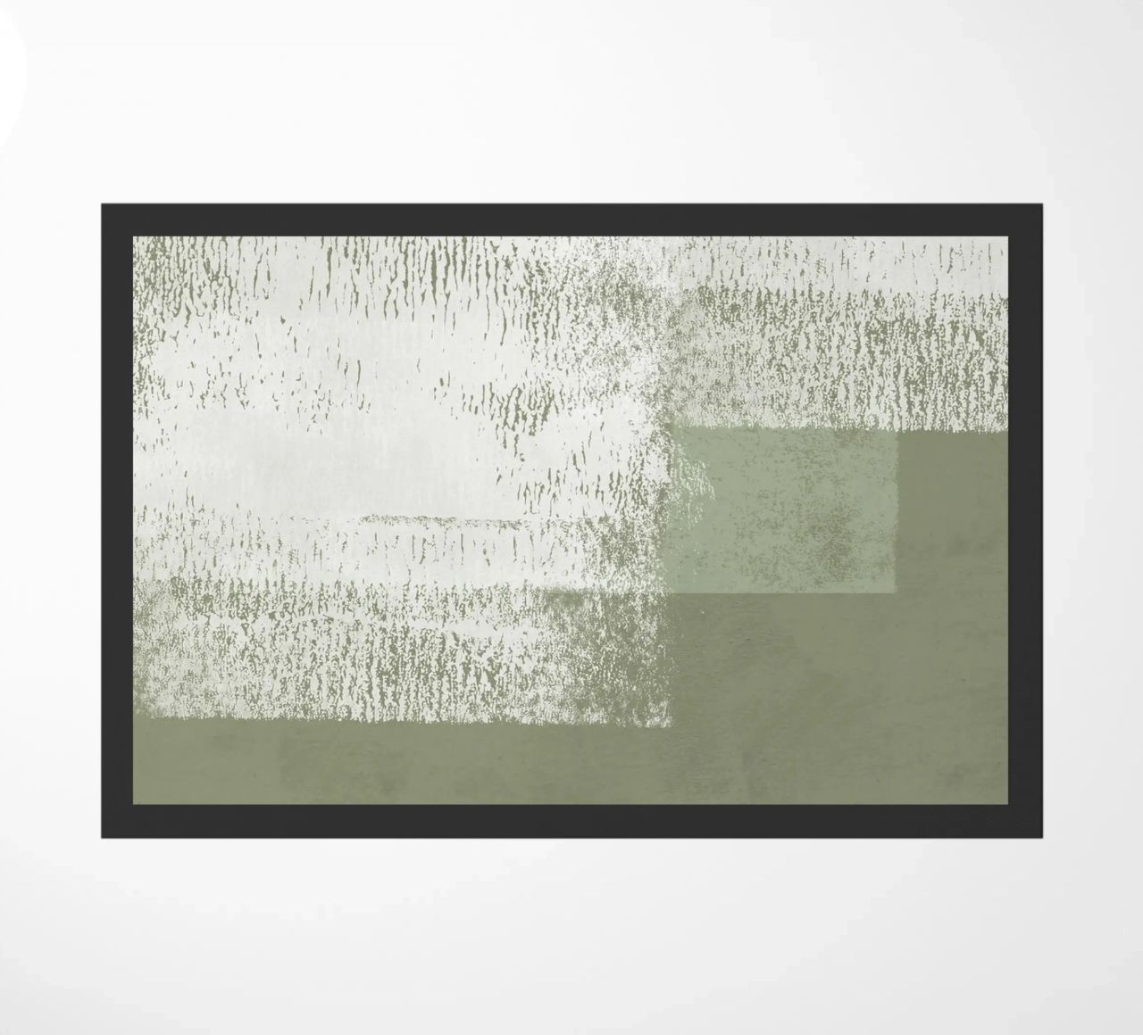 Surfaces | Minimal Abstract in Olive and Sage Green paillasson de sabidussi