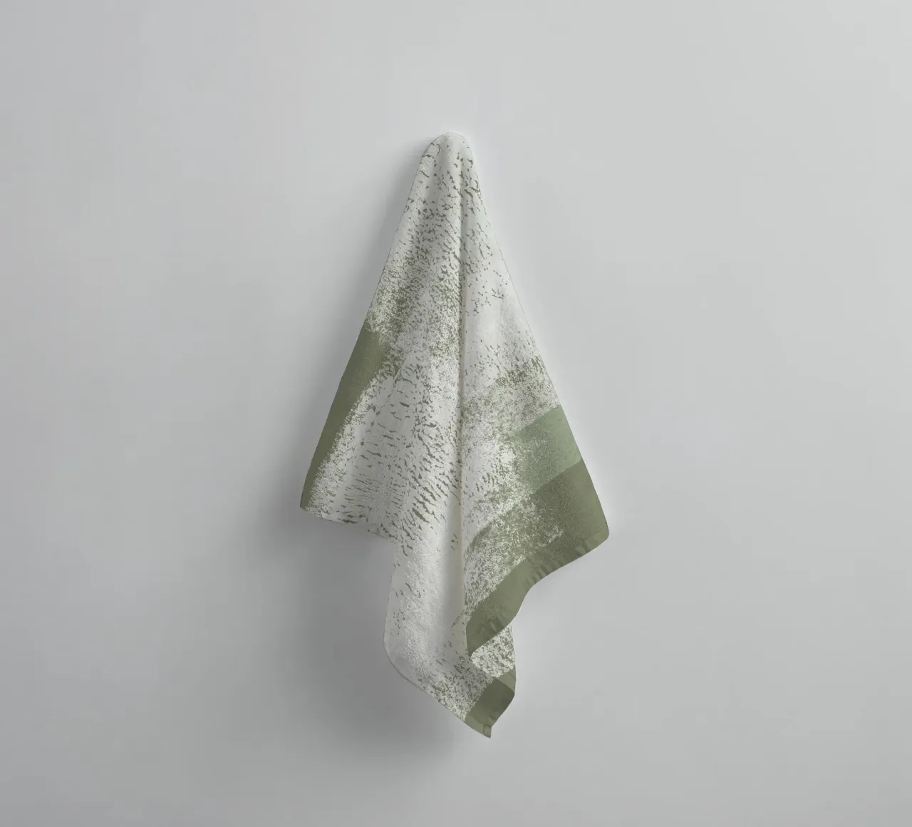 Surfaces | Minimal Abstract in Olive and Sage Green towel by sabidussi