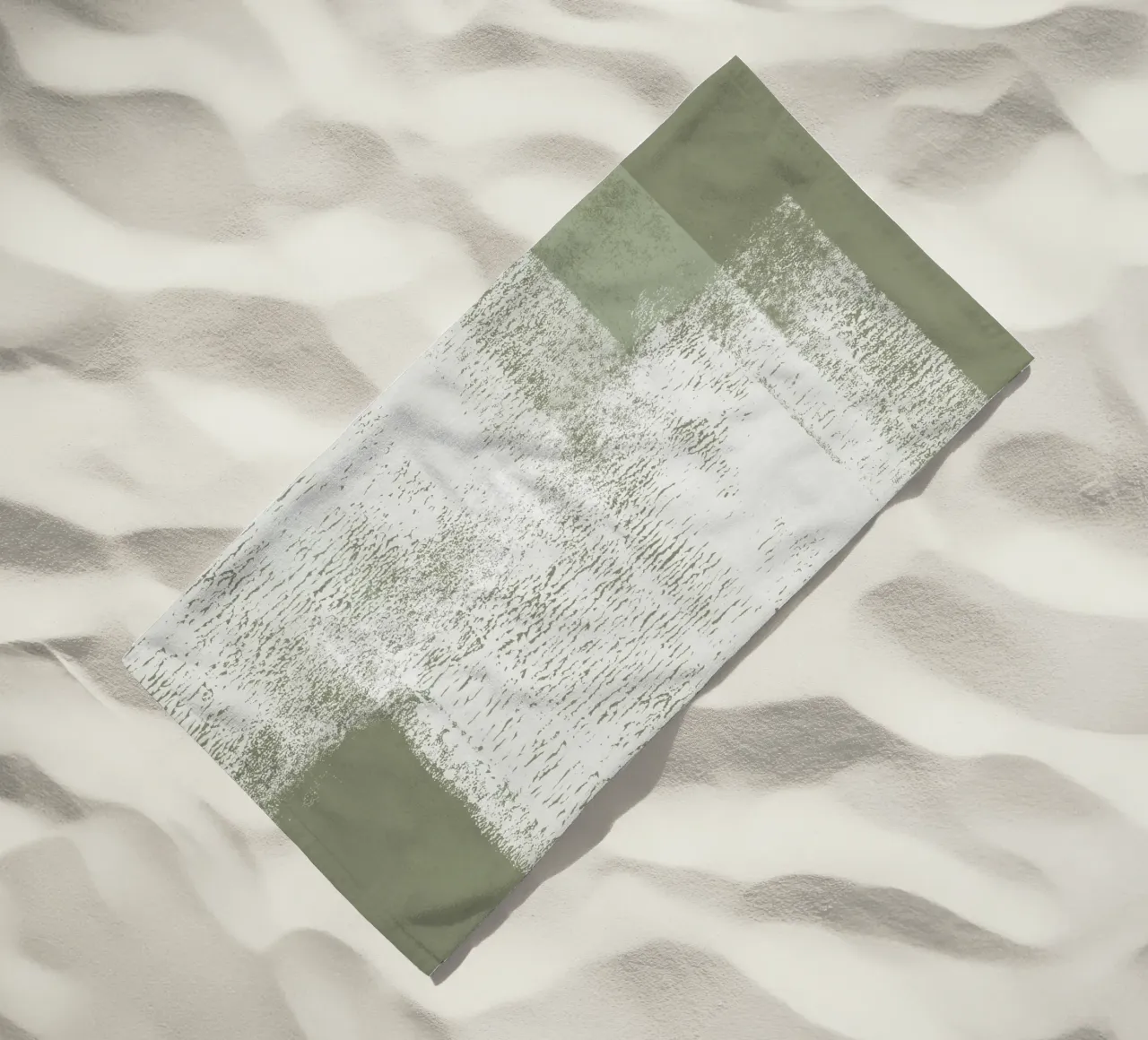 Surfaces | Minimal Abstract in Olive and Sage Green telo mare da sabidussi