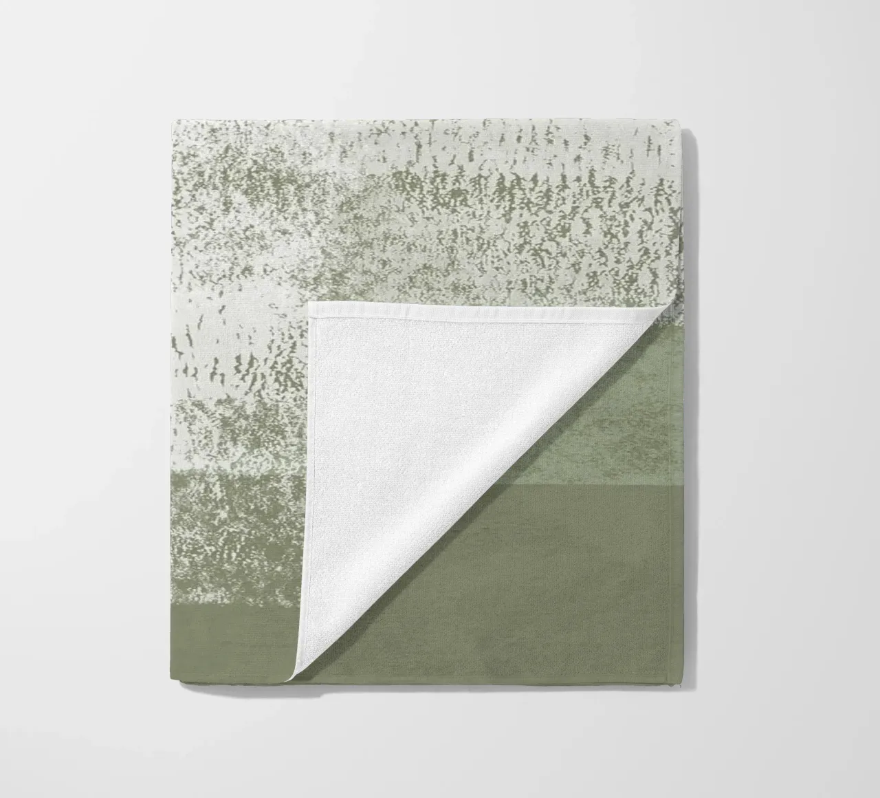 Surfaces | Minimal Abstract in Olive and Sage Green Strandtuch von sabidussi