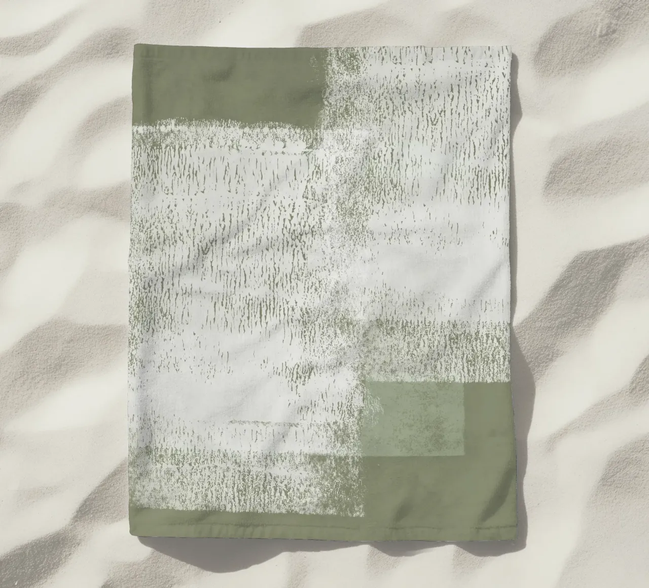 Surfaces | Minimal Abstract in Olive and Sage Green telo mare da sabidussi