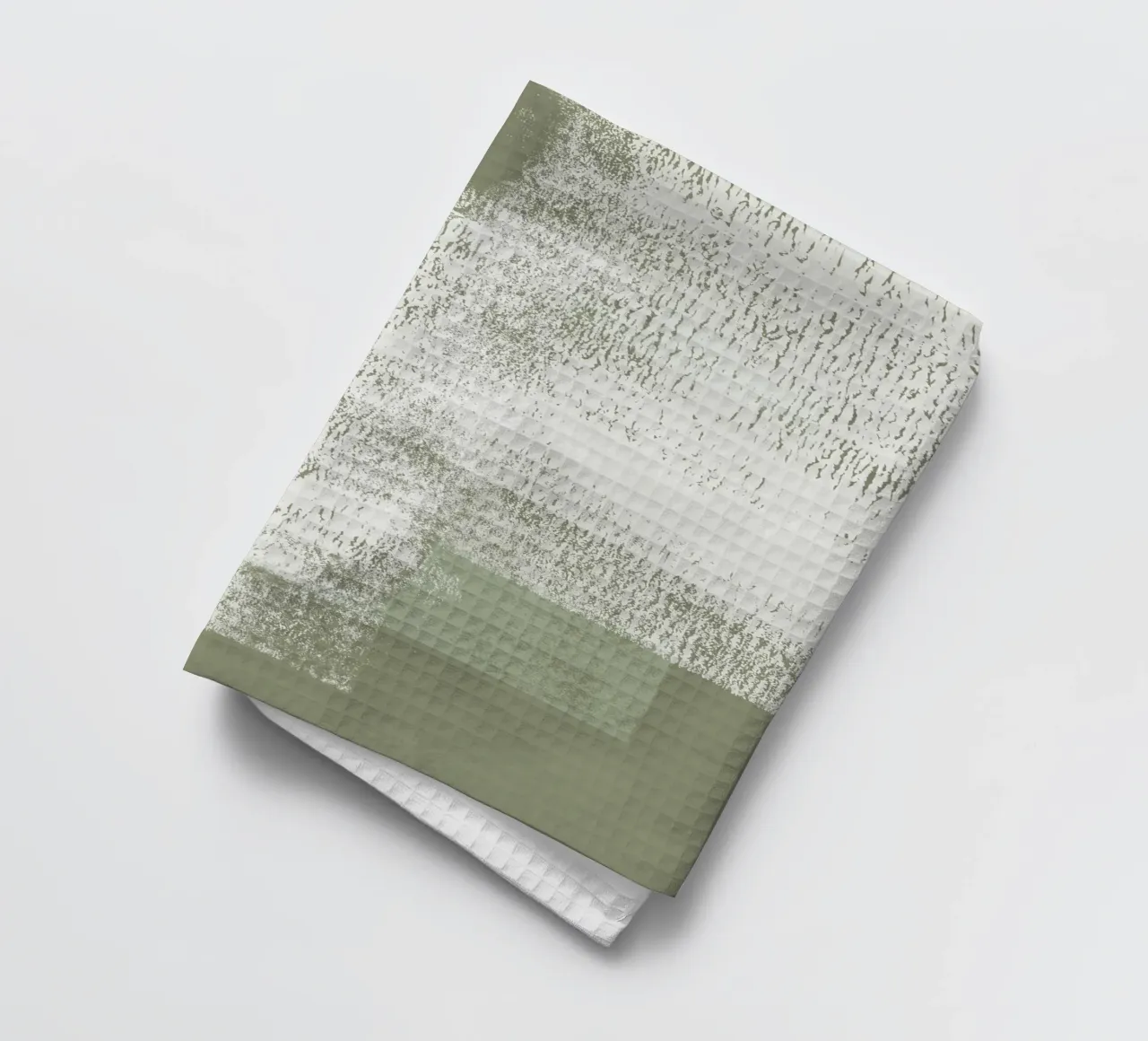 Surfaces | Minimal Abstract in Olive and Sage Green Geschirrtuch von sabidussi