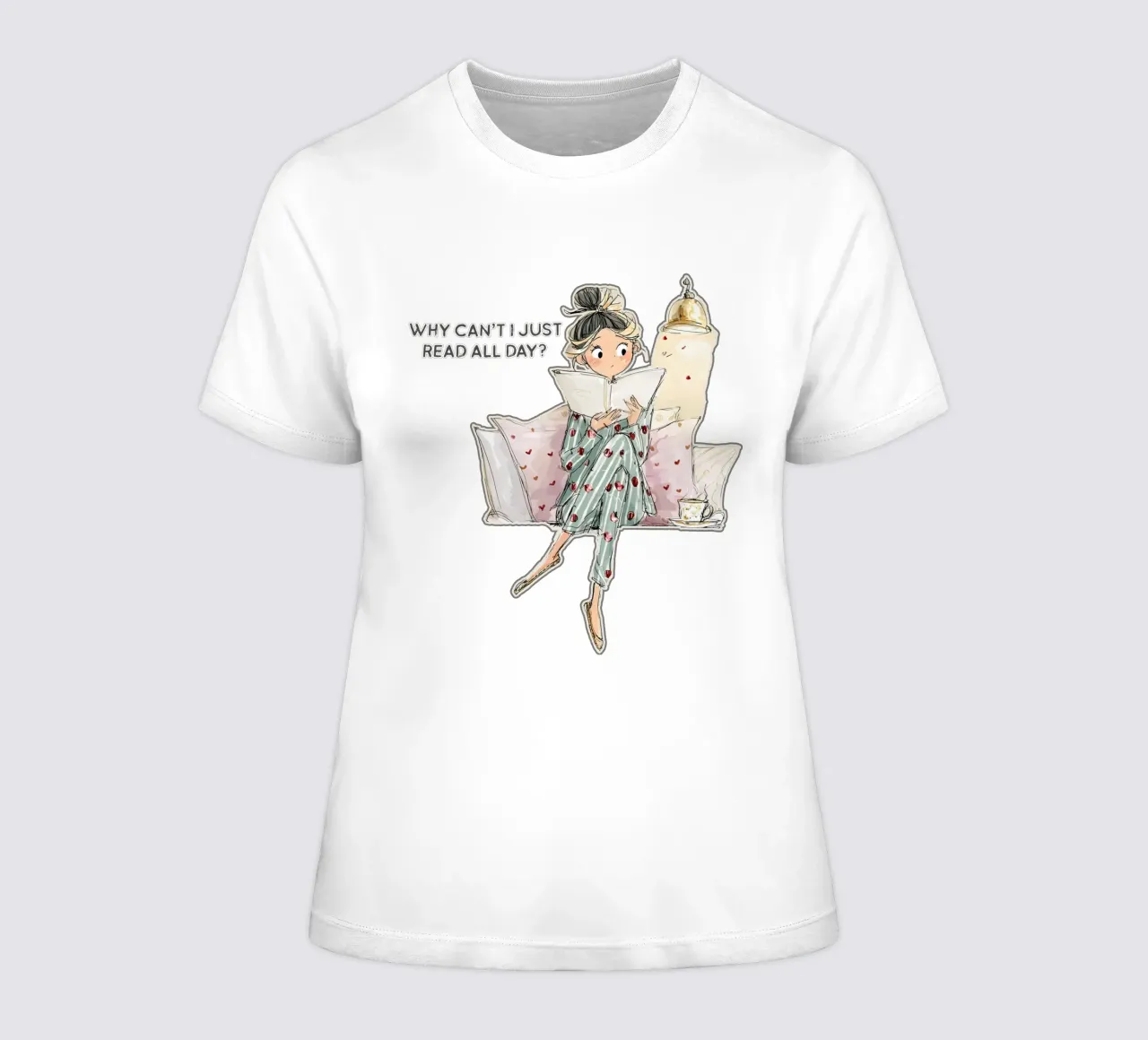 "Why can't I just read all day? t-shirt da donna da Hola Bella