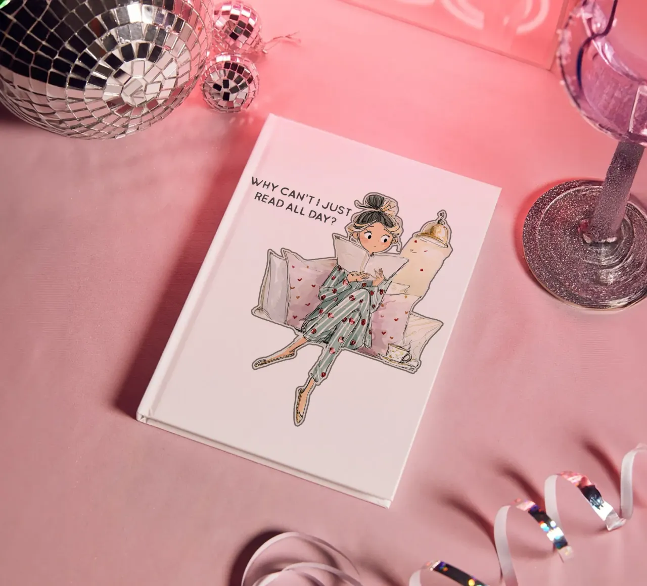 "Why can't I just read all day? notebook by Hola Bella