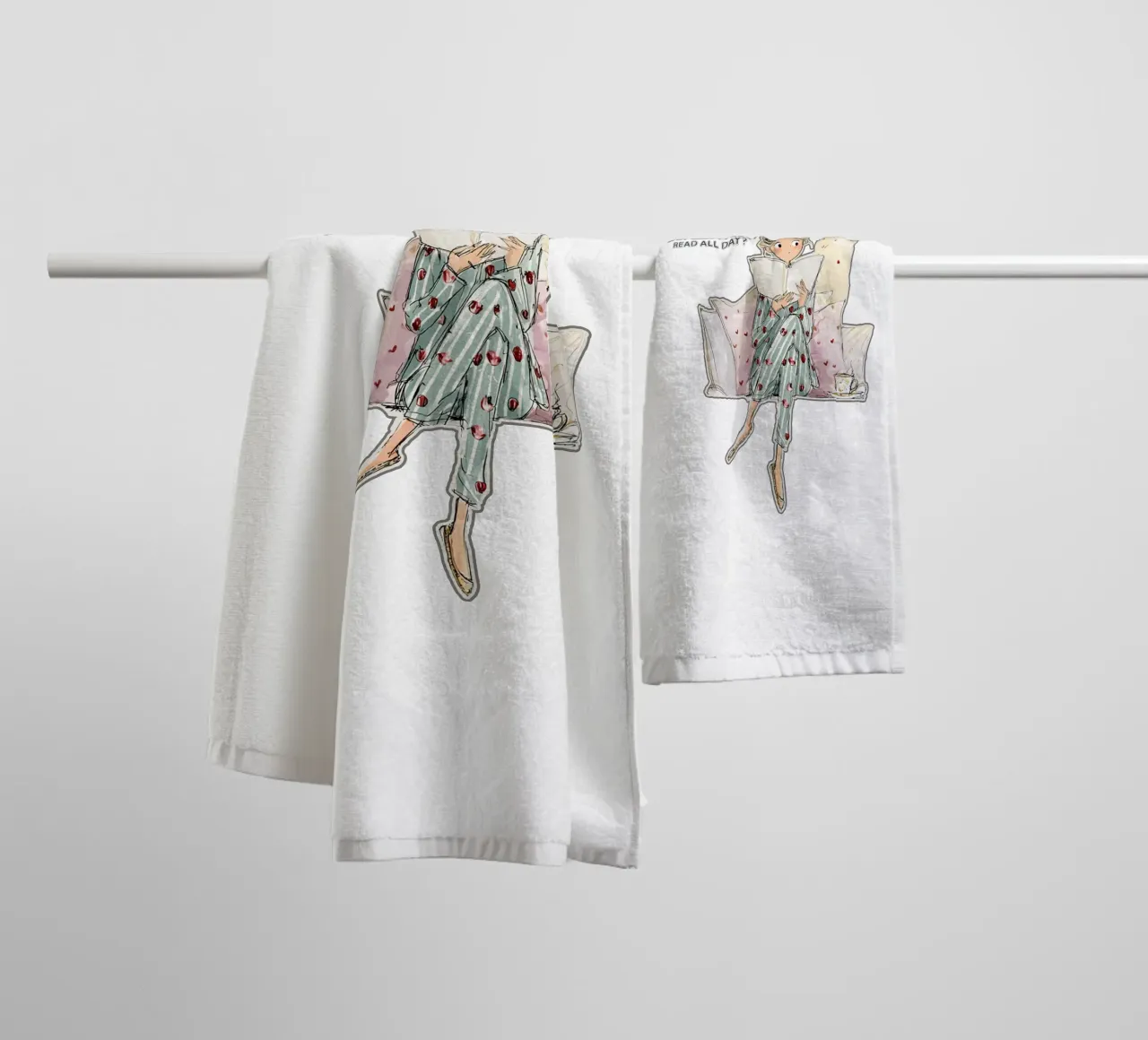 "Why can't I just read all day? asciugamano da bagno da Hola Bella