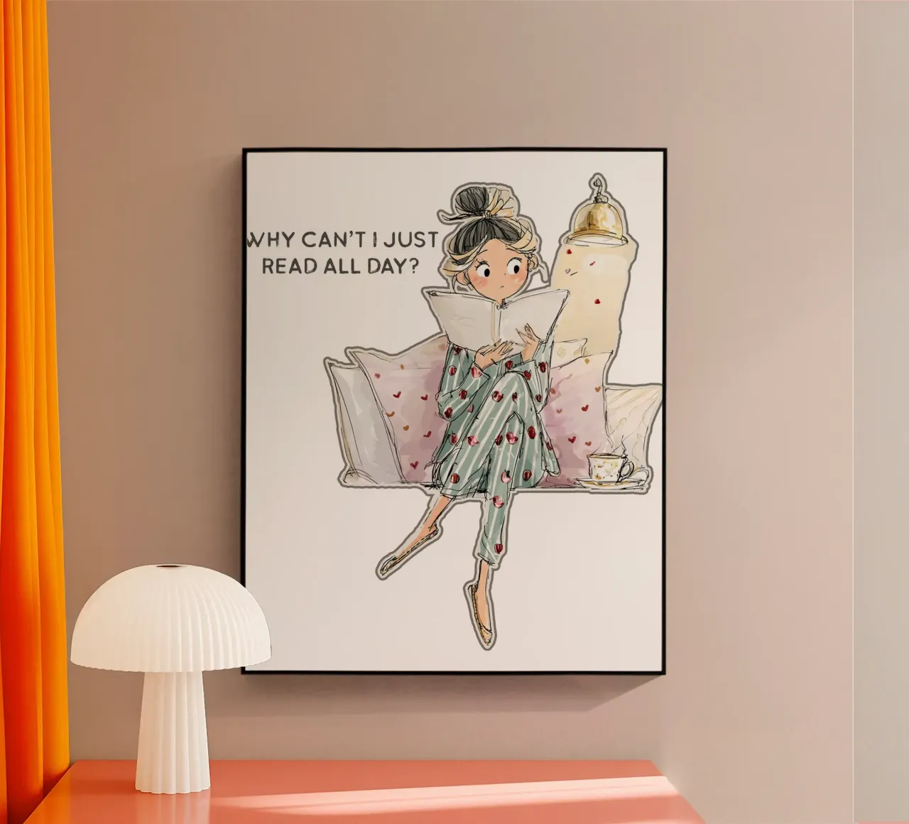 "Why can't I just read all day? plexiglass da Hola Bella