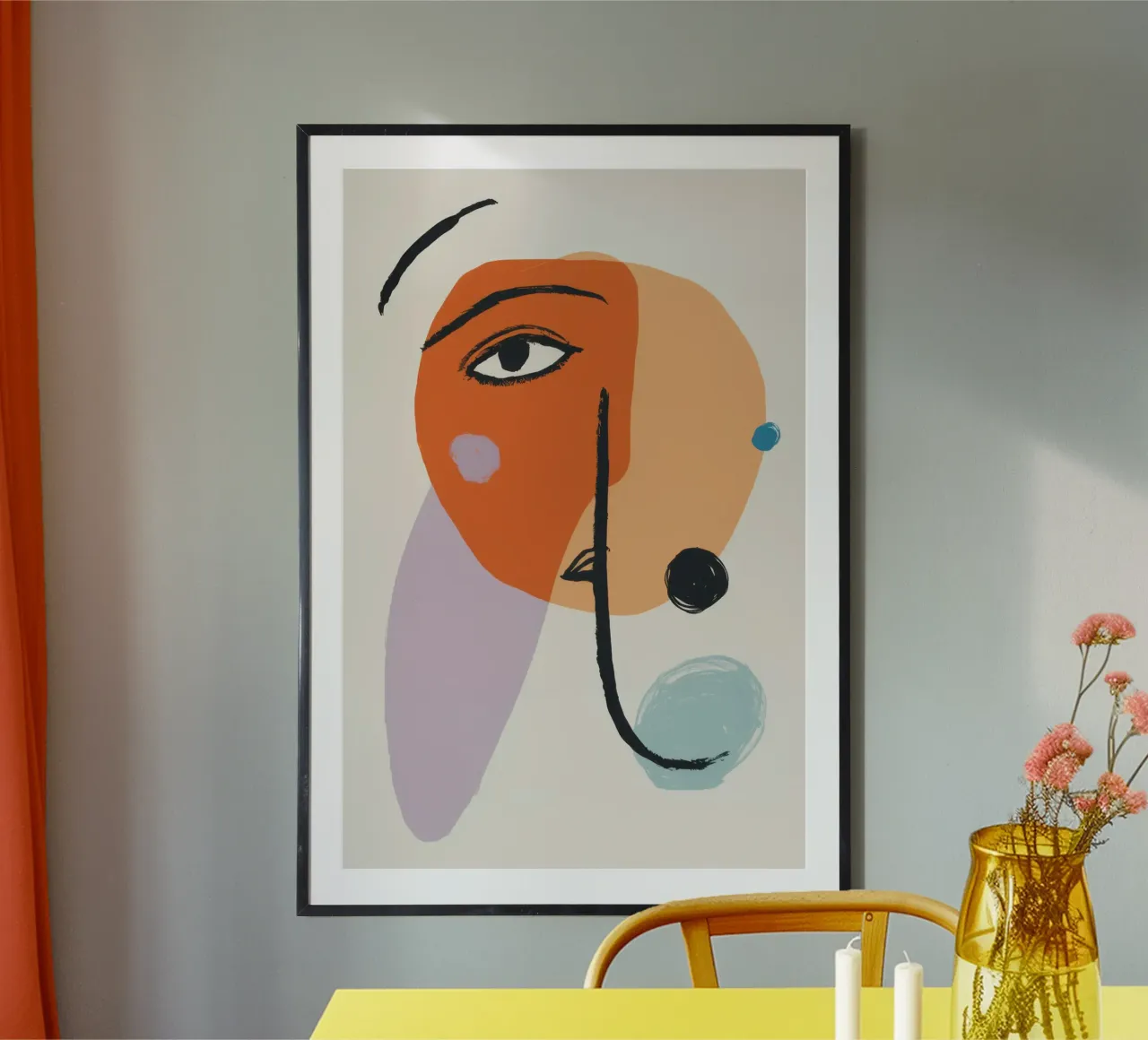 Pipa da fumo astratta poster con telaio in plastica da Enter Bloom