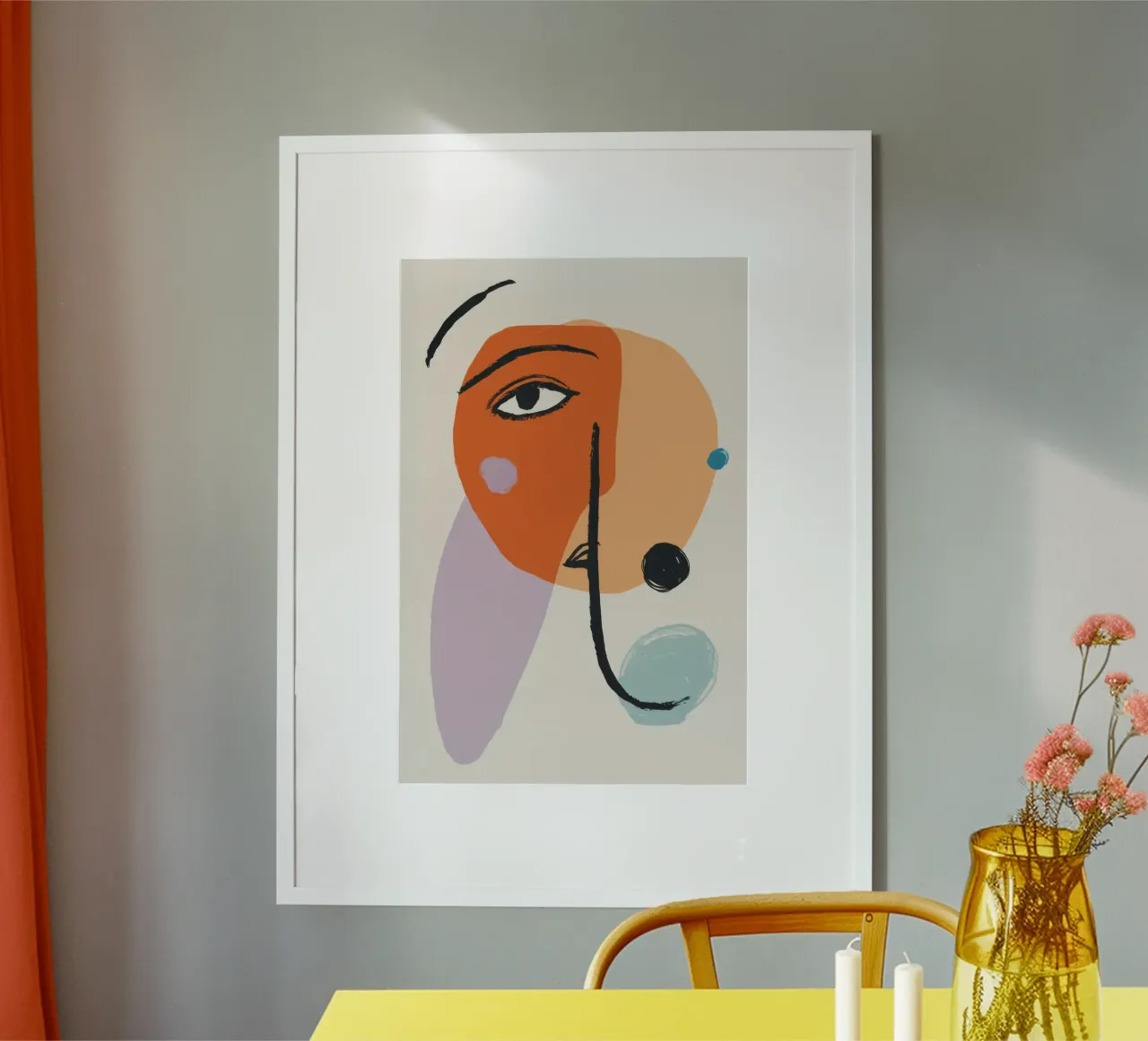 Pipa da fumo astratta poster con telaio in plastica da Enter Bloom