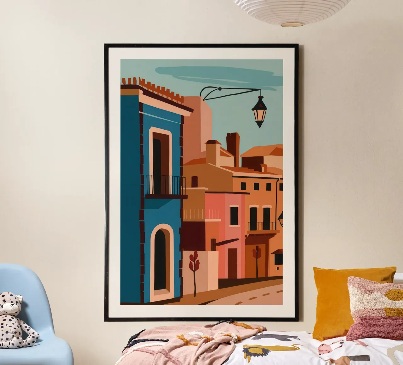 Serata vibrante in un vicolo poster da Frame Aura