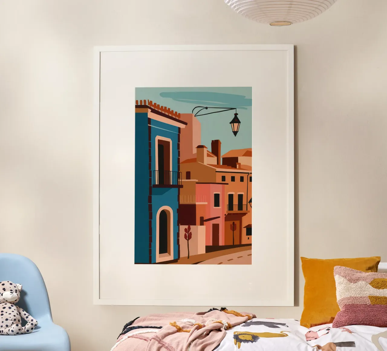 Serata vibrante in un vicolo poster da Frame Aura