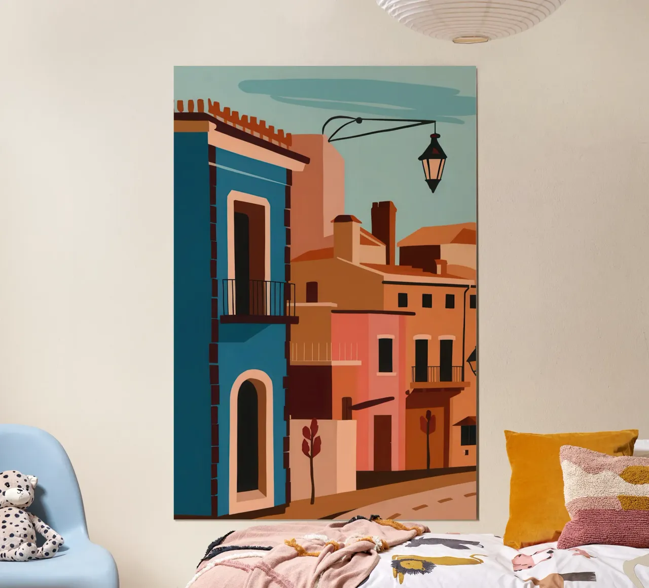 Serata vibrante in un vicolo poster da Frame Aura