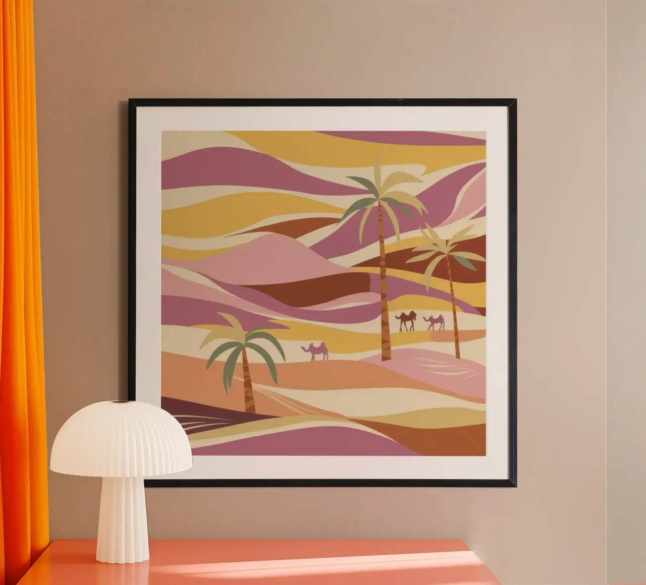 Mirage del deserto pastello poster da Frame Aura