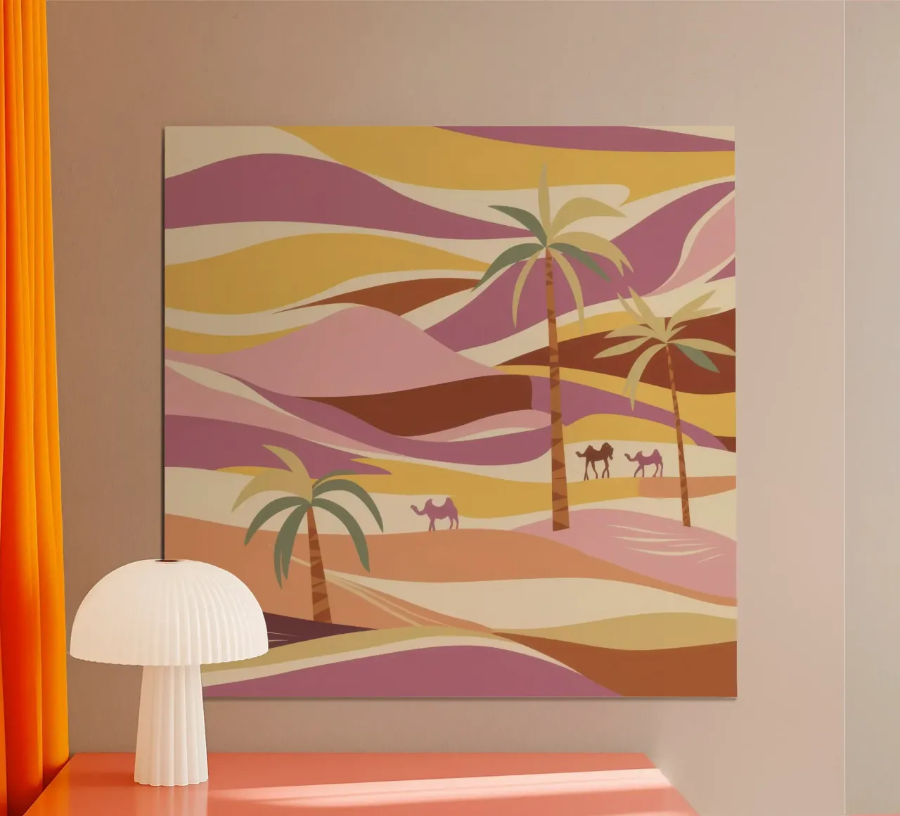 Mirage del deserto pastello poster da Frame Aura