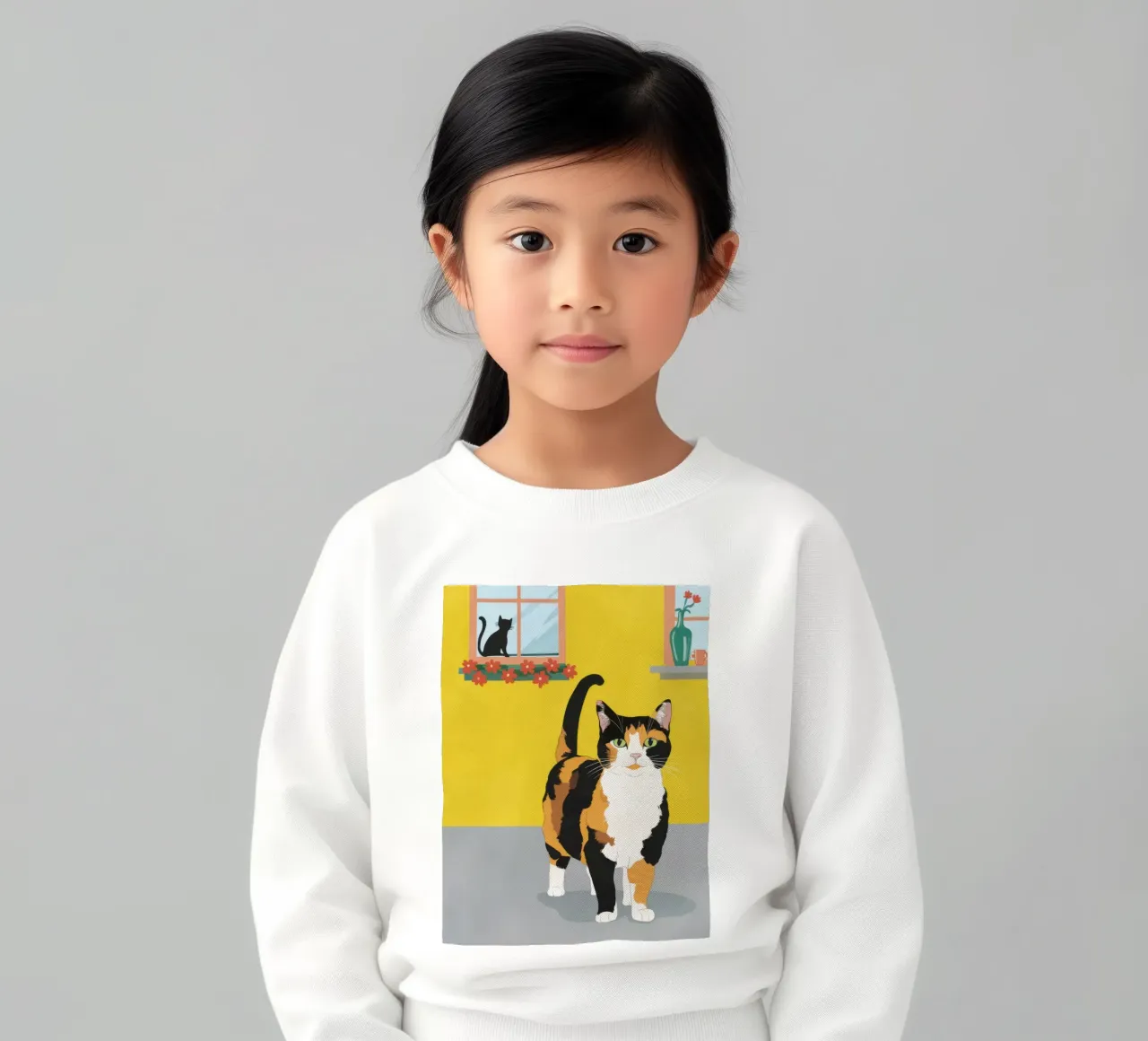 Calico Cat Poise felpa bambino da Frame Aura