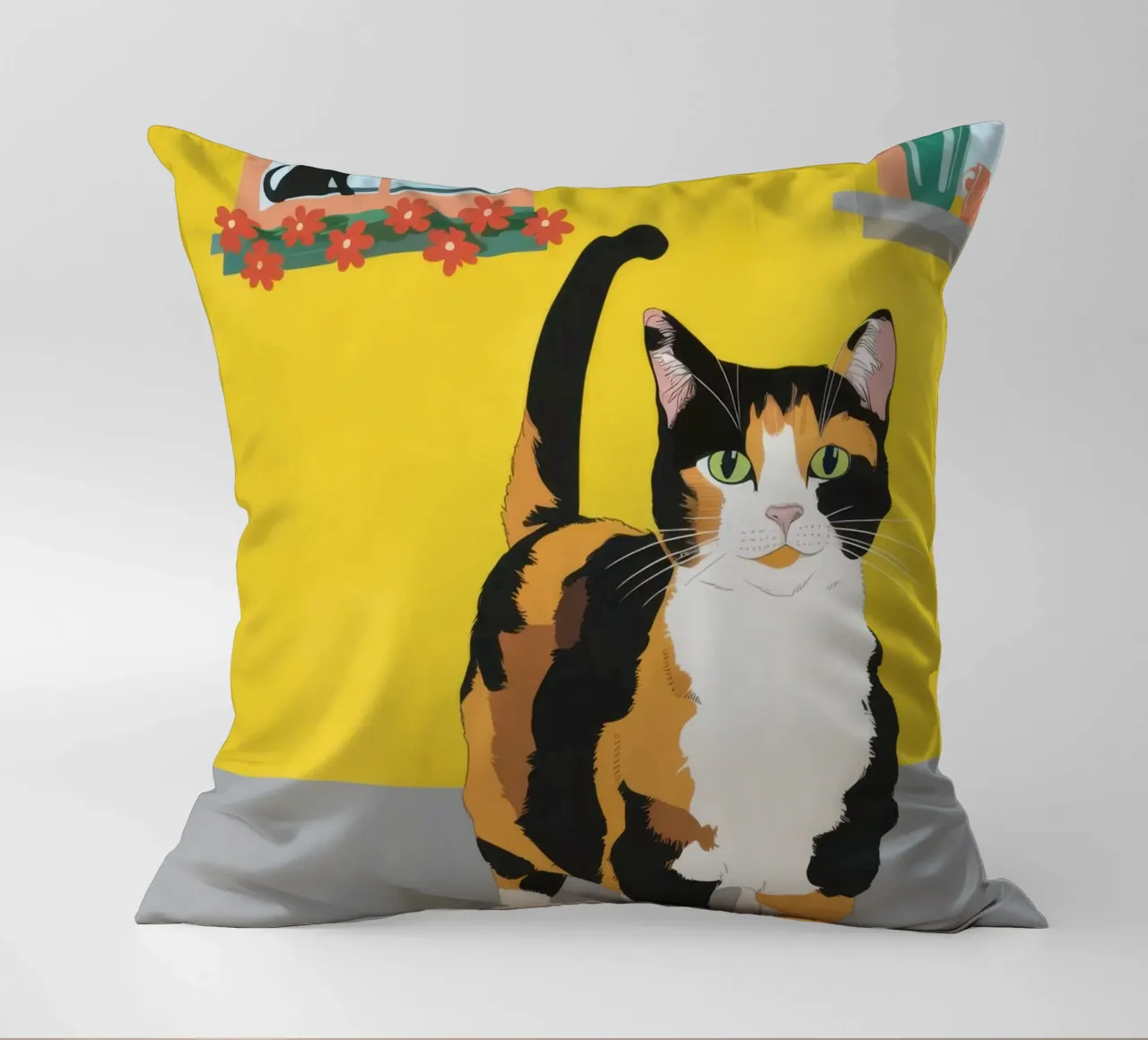 Calico Cat Poise cuscino da Frame Aura