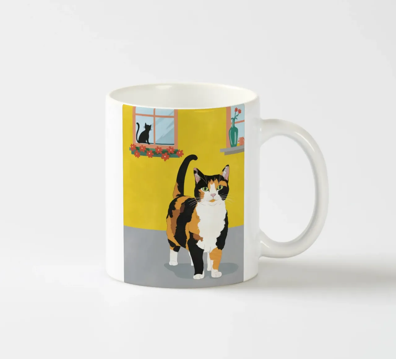 Calico Cat Poise tazza in ceramica da Frame Aura