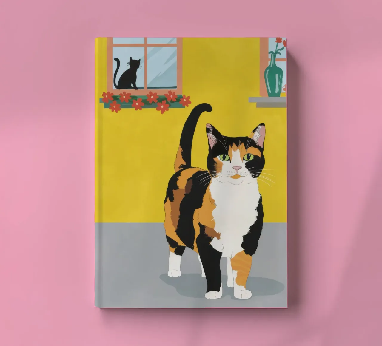 Calico Cat Poise notebook by Frame Aura