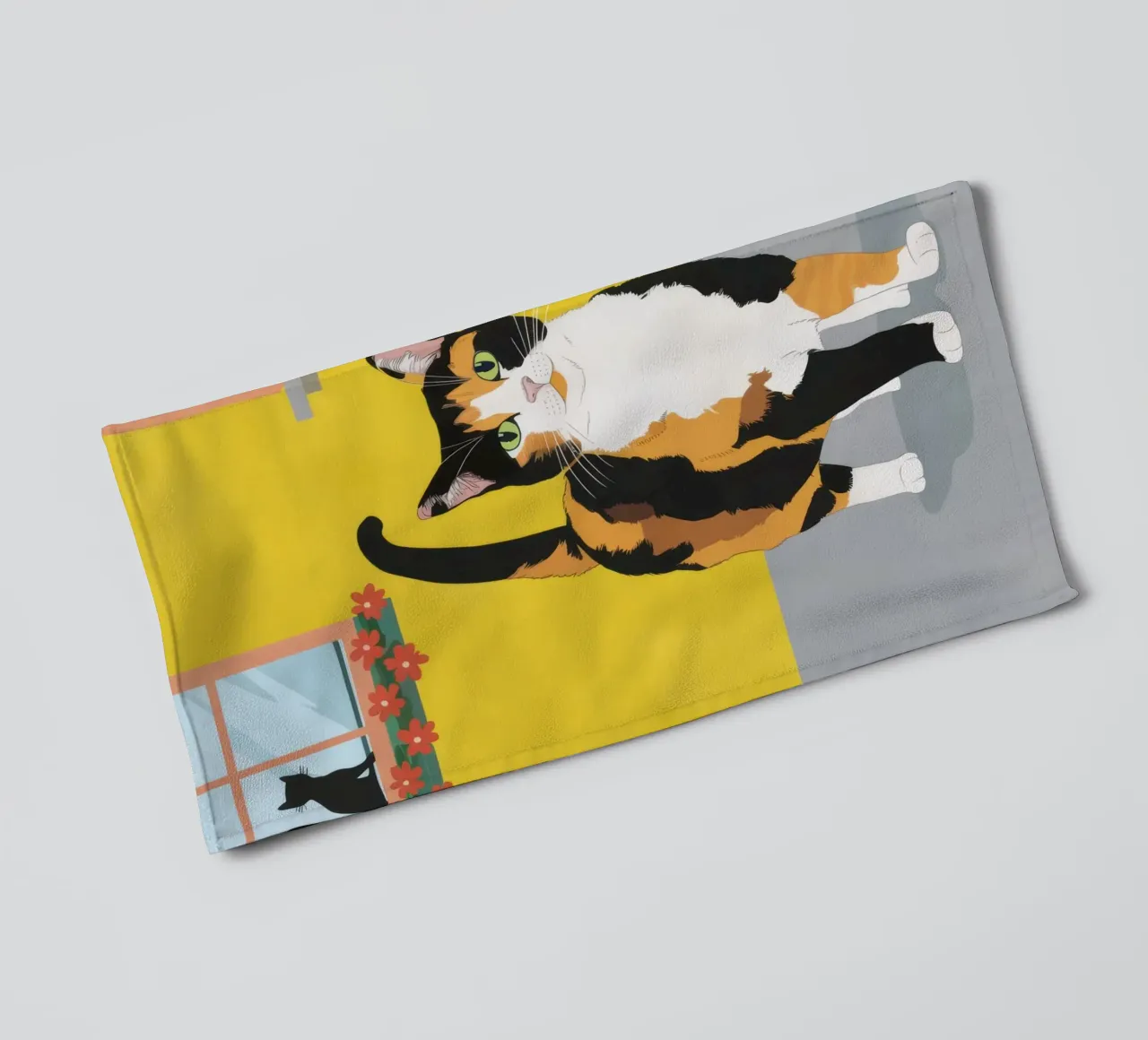 Calico Cat Poise asciugamano da bagno da Frame Aura