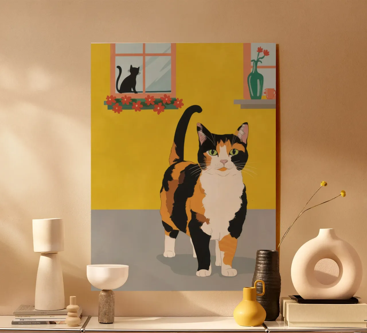 Calico Cat Poise plexiglass da Frame Aura