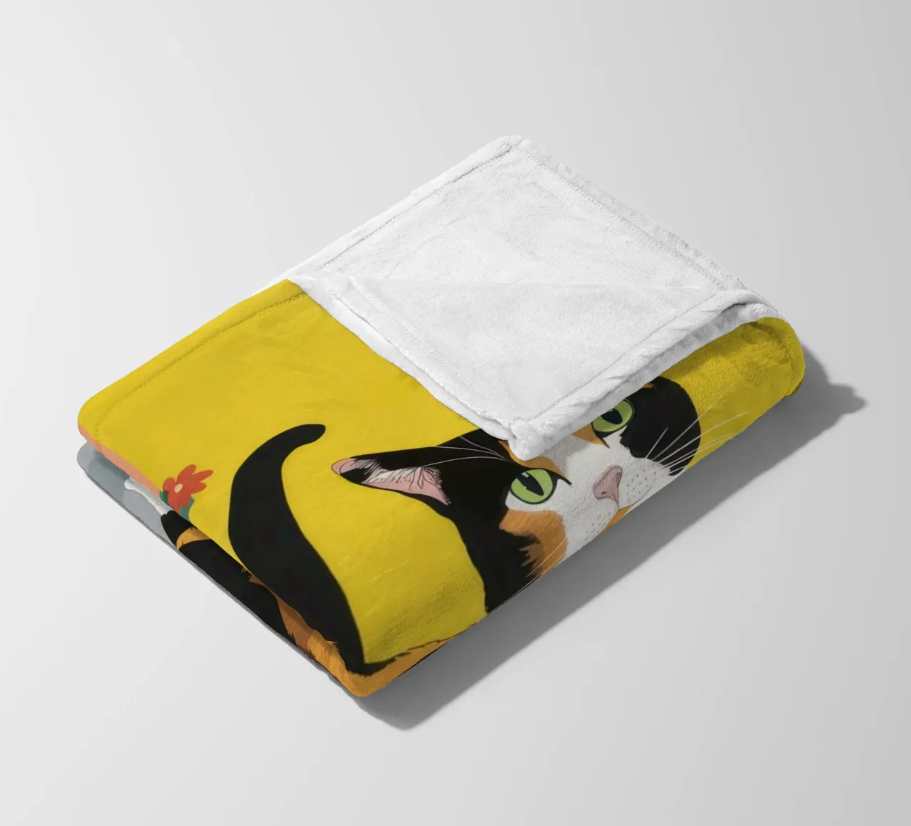 Calico Cat Poise coperta in pile da Frame Aura