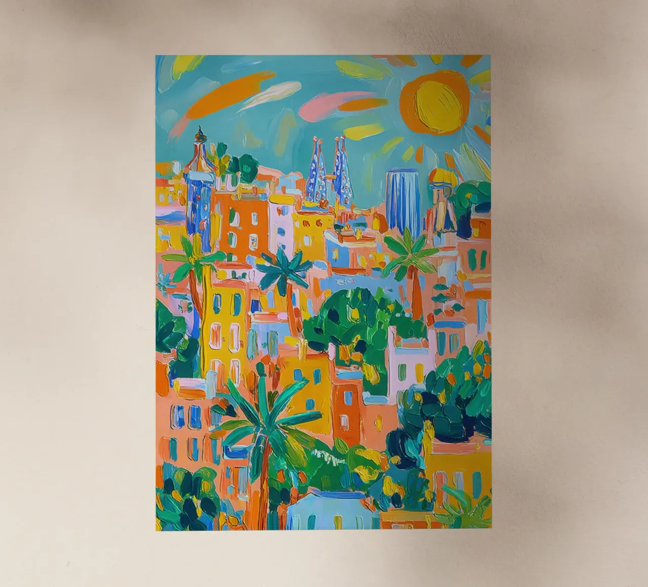 Barcellona Colori in stile Matisse pellicola backlit da ArtByNiki