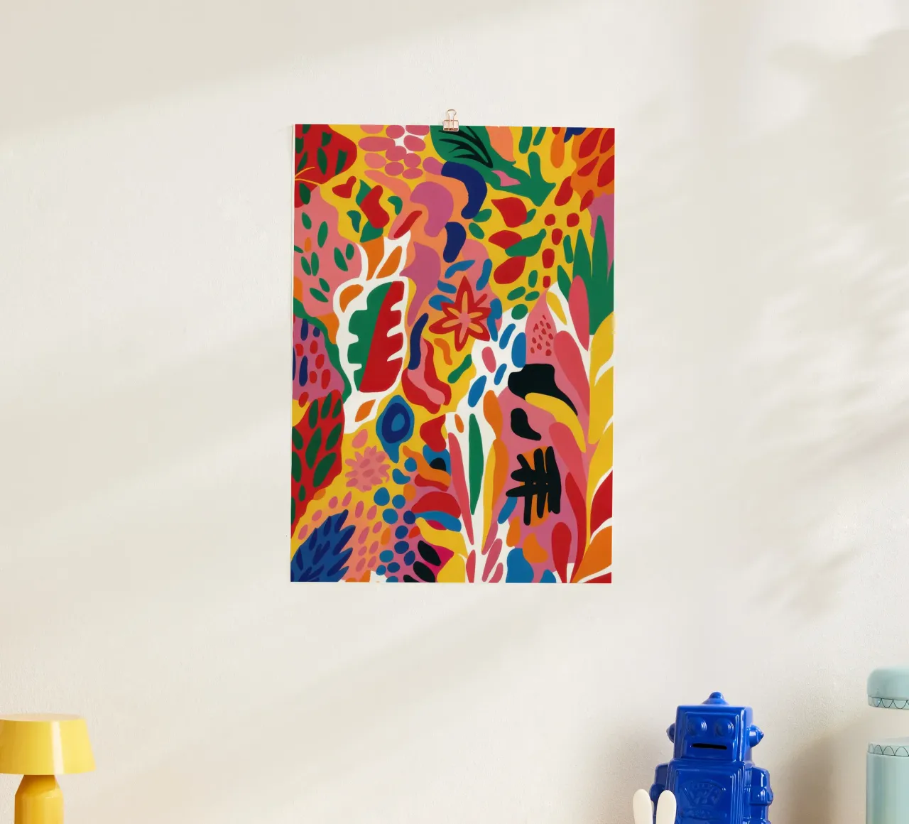 Giungla umana astratta poster con telaio in plastica da Frame Aura
