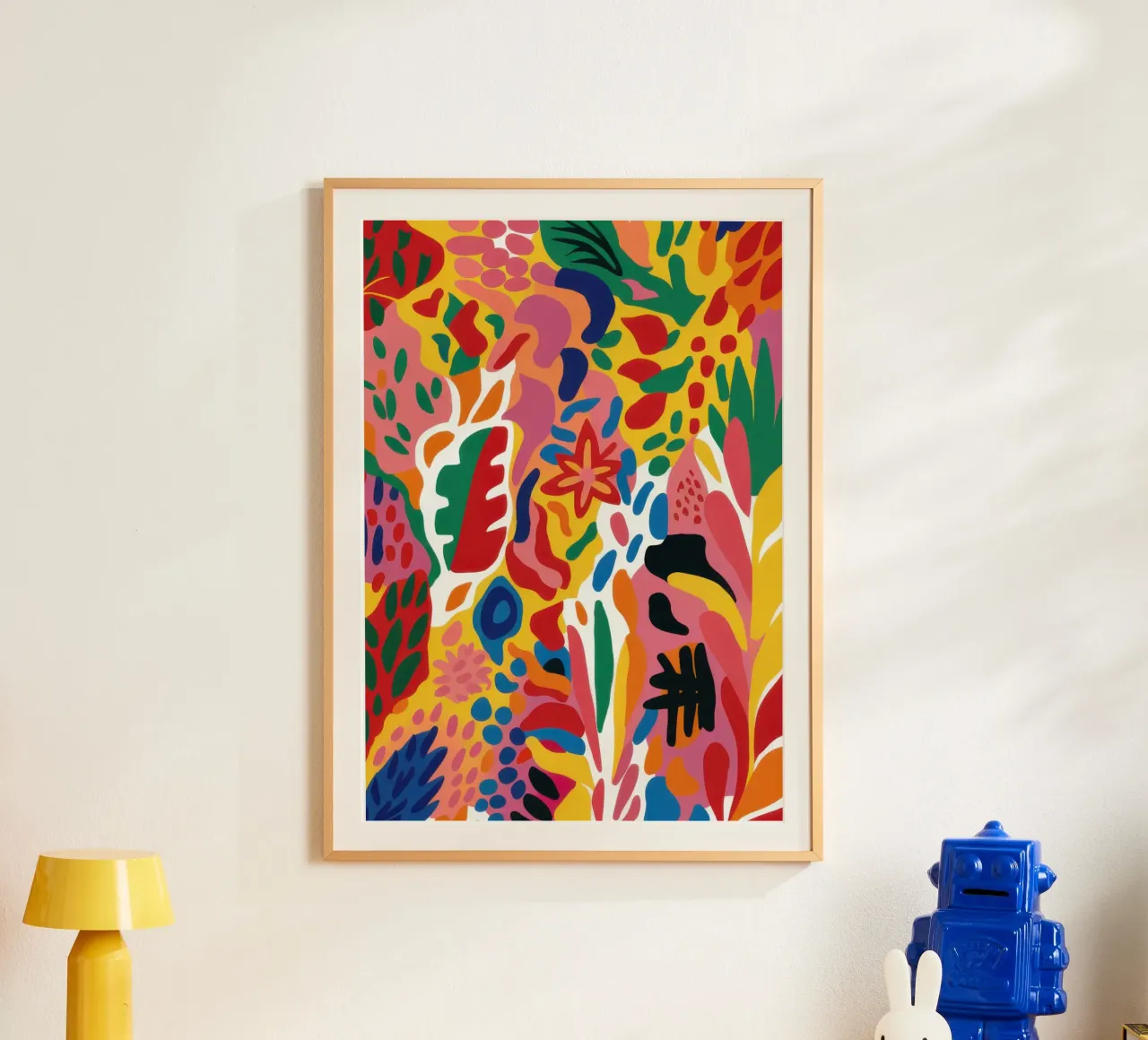 Giungla umana astratta poster con telaio in plastica da Frame Aura
