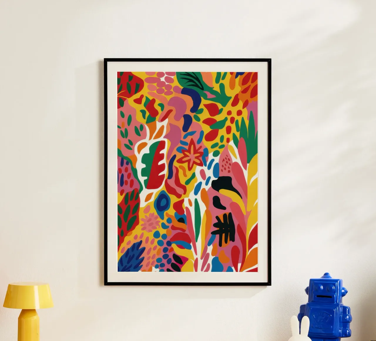 Giungla umana astratta poster con telaio in plastica da Frame Aura