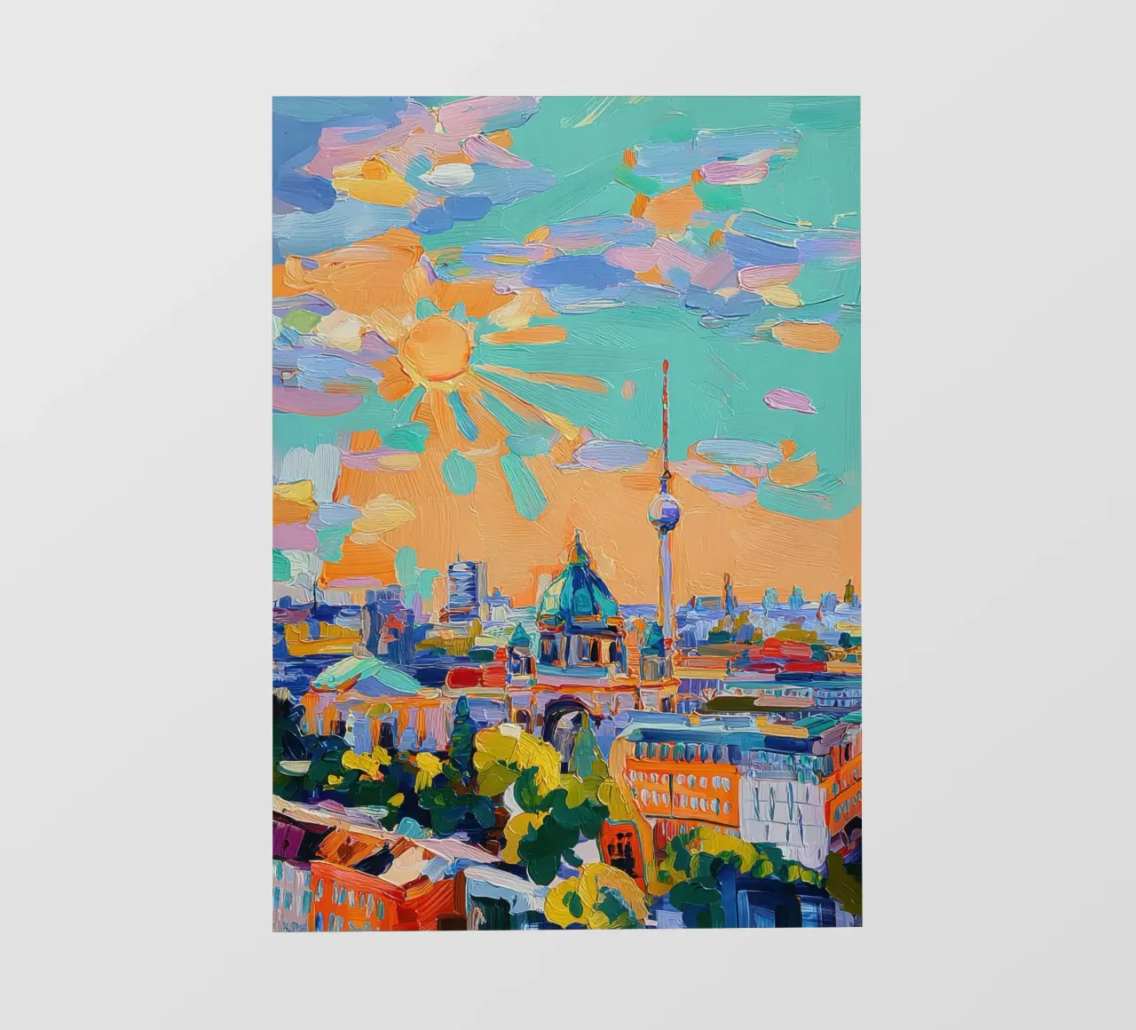 Skyline di Berlino in acrilico telo in pvc da Nikis Art Studio