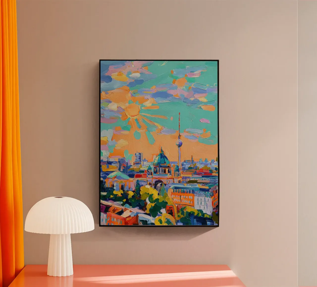 Skyline di Berlino in acrilico plexiglass da Nikis Art Studio
