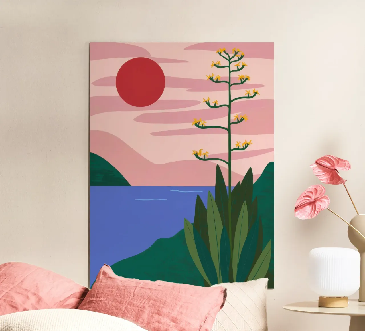Agave del Sole Cremisi poster da Frame Aura