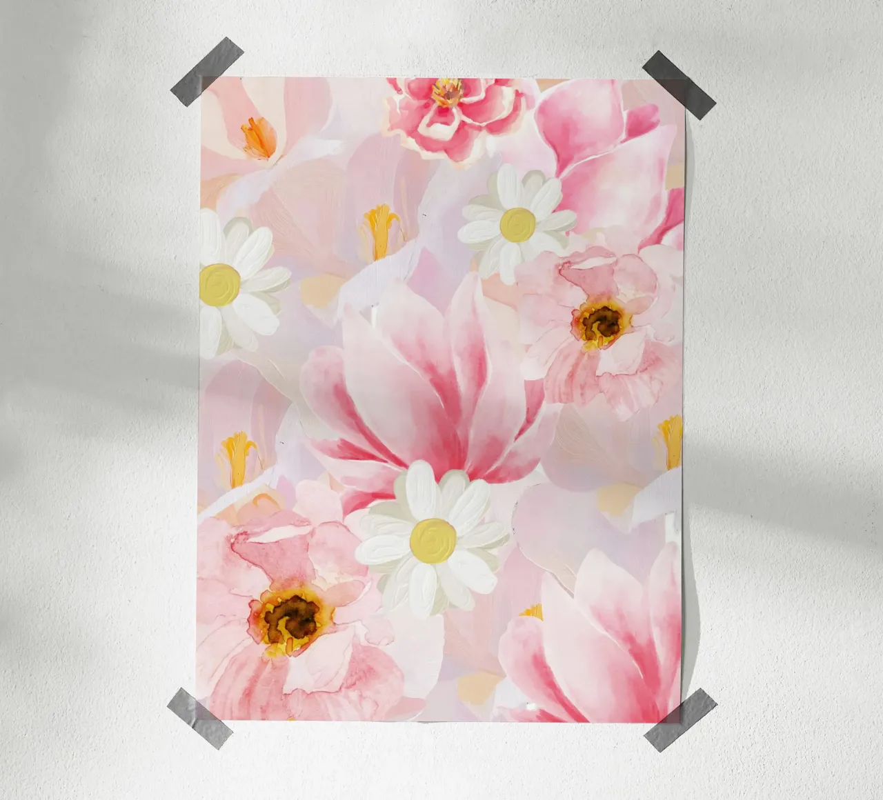 Poster floreale botanico, arte floreale da parete, fiore astratto poster da Little Lila